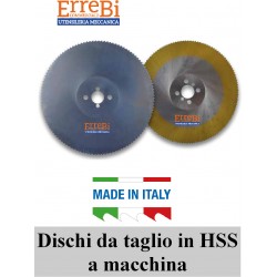 dischi da taglio HSS a macchina