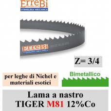 lame a nastro "TIGER" M81 bimetallica H=27 Z=3/4 HSS+12% Cobalto 