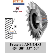 fresa HSSE a manicotto ad angolo frontale 45° - 50° - 55° - 60° 