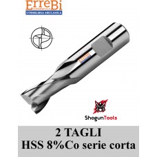 fresa 2 tagli HSS 8%Co toll. e8 h10