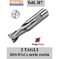 fresa 2 tagli HSS 8%Co toll. H7