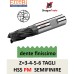 fresa semifinire dente finissimo PM HSS 8%Co riv. TialN