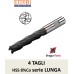 Fresa 4 tagli FINIRE elica LUNGA HSS 8%Co + rivestimenti TialN