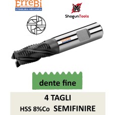 fresa semifinire dente FINE HSS 8%Co riv. TialN