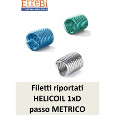 1 filetti riportati HELICOIL 1xD passo METRICO