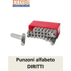 punzoni alfabeto A-Z DIRITTI (tipo destro)