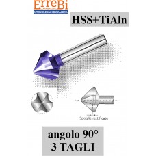 svasatore 3 tagli 90° HSS-E rivestito Tialn