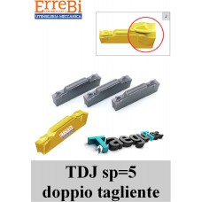 TDJ 5 inserto DOPPIO TAGLIENTE rompitruciolo tipo ´´J´´ spessore 5